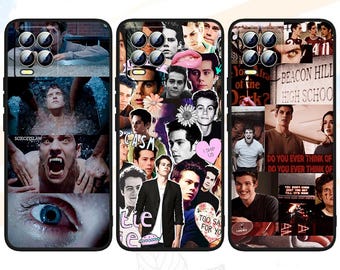 May include: Three phone cases with collages of images. One case features a collage of images of a person in water, a close-up of an eye, and a person with fangs. The second case has a collage of faces and the text "I ship us". The third case has images and the text "Beacon Hill High School".