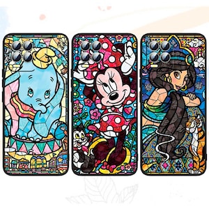 Custodia per telefono con collage artistico e personaggi magici Disney classici per iPhone e Samsung / Elegante custodia protettiva / Adatta a più modelli