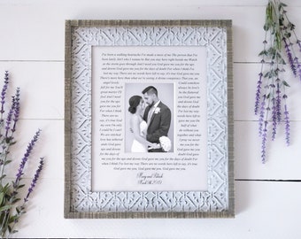 Wedding song lyrics Photo Mat personalized first dance frame personalized wedding gift bride and groom wedding photo photo mat