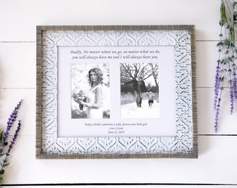 Wedding photo mat father of the bride gift father of the groom gift bride and groom photo custom photo mat