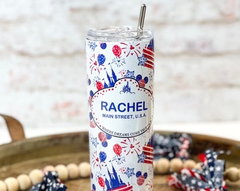 Patriotic tumbler, SHIMMER FINISH, 4th of july, disney tumbler, disney parks tumbler, disney mug, patriotic tumbler, fourth of july