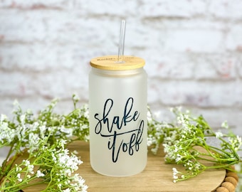 Shake it off COFFEE GLASS, Frosted FINISH, coffee tumbler