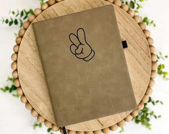 Mickey Peace sign JOURNAL, Mickey and Minnie, Disney journal, journal, custom journal, personalized journal