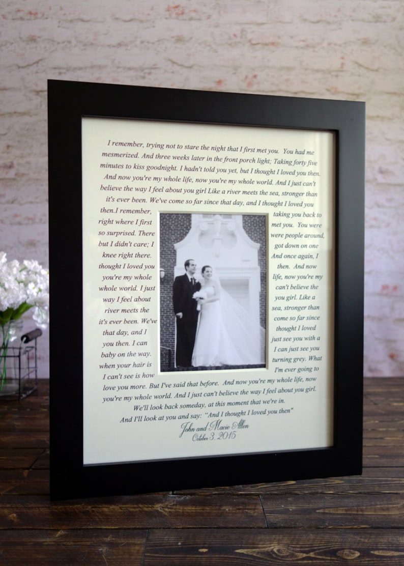 Wedding song lyrics Photo Mat personalized with Names first Etsy