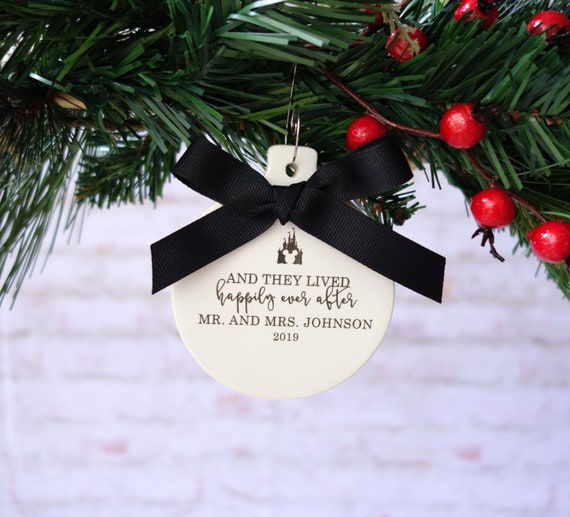 Disney Wedding Ornament Disney Engagement Ornament Disney Etsy