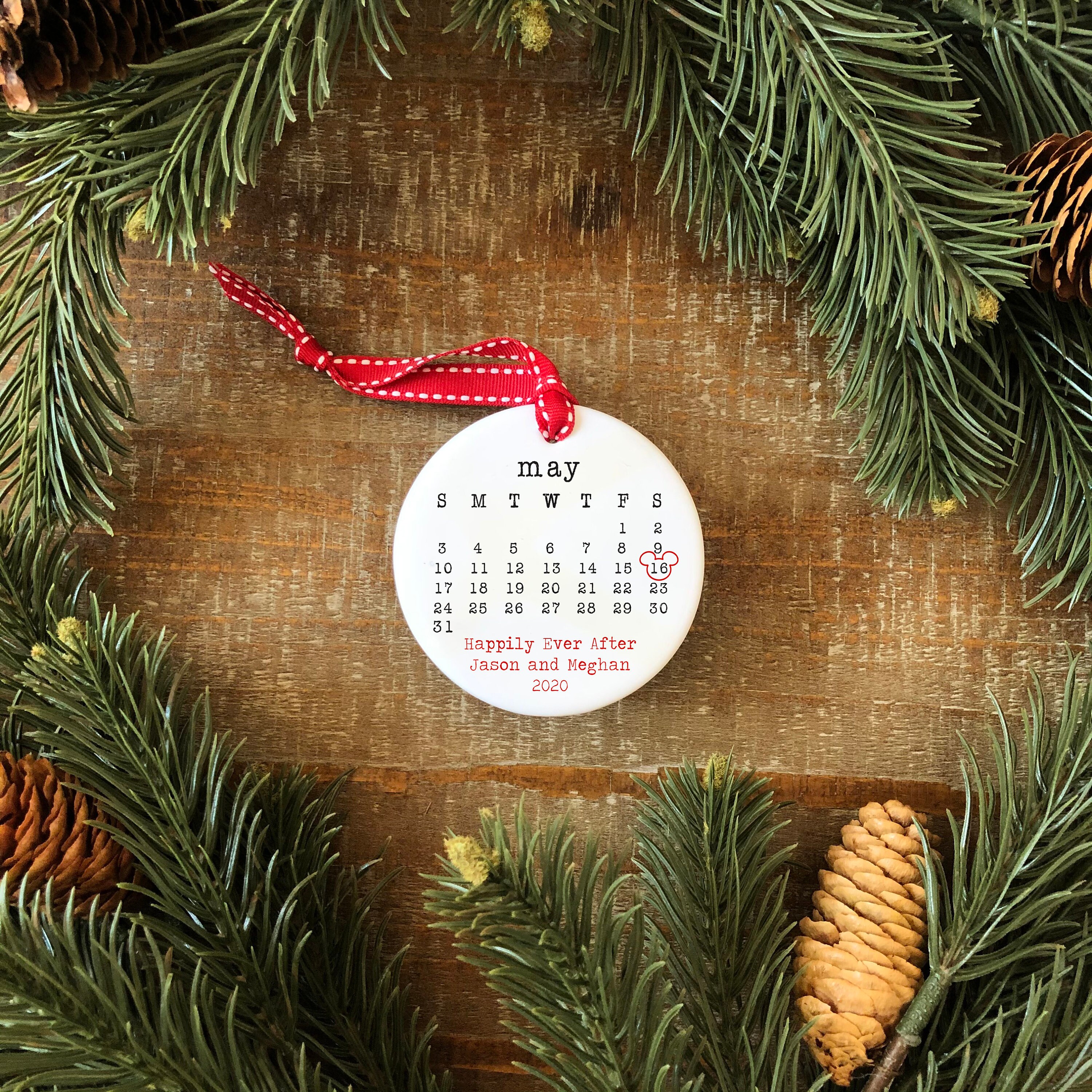 Disney Wedding Ornament Disney Ornament Happily Ever After Etsy