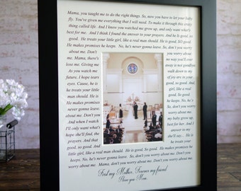 Personalized Wedding Photo Mat Gift: Mother of Bride/Groom
