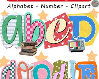 4+ Ransom Alphabet Png Bundle, Ransom Font Png, Ransom Letters Png Bundle, Junk Journaling Png, Letters Numbers Png, Magazine Png