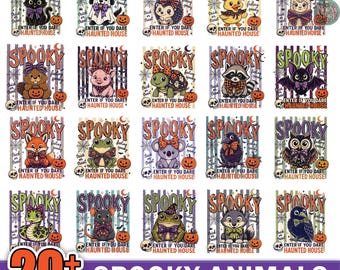 20+ Spooky Animal Png Bundle, Summerween Halloween Png, Haunted House Png Bundle, Trick Or Treat Png, Halloween 2026 Png, Spooky Season Png