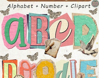 4+ Ransom Alphabet Png Bundle, Ransom Font Png, Ransom Letters Png Bundle, Junk Journaling Png, Letters Numbers Png, Magazine Png