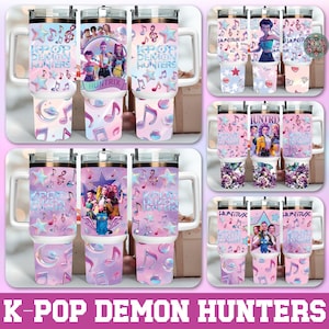 20+ Huntrix 40oz Tumbler Wrap Png Bundle, Huntrix Fan Tumbler, Mira Rumi Zoey Tumbler, Kpop Demon Hunters Tumbler, Kpop Fan ArtTumbler