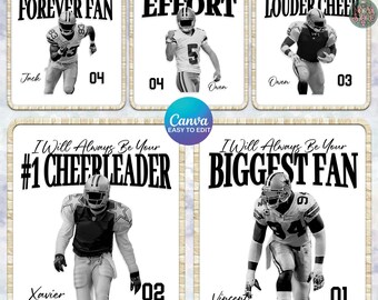 6+ Custom Football Player Canva Template, Game Day Png, Biggest Fan Template, Sport Teams Png, Football Lovers Editable, Family Gift Png