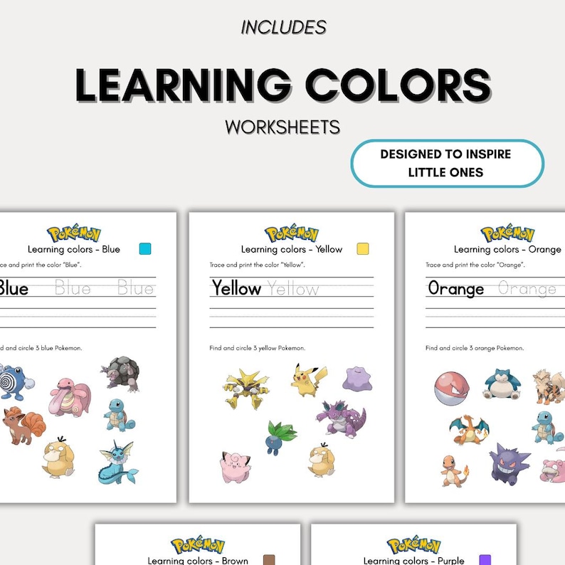 70+ Pokemon Ultimate Worksheet Bundle, Printable Activities, Preschool ...
