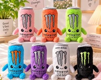 Pluszowa zabawka Monster Energy w puszce, miękka pluszowa zabawka w kształcie napoju, prezent do dekoracji pokoju