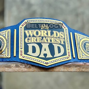 New Custom World Greatest Dad Heavyweight Championship Wrestling Belt Adult Size