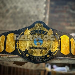 Winged Eagle Championship Wrestling Replica Title Belt Brass Size Adult