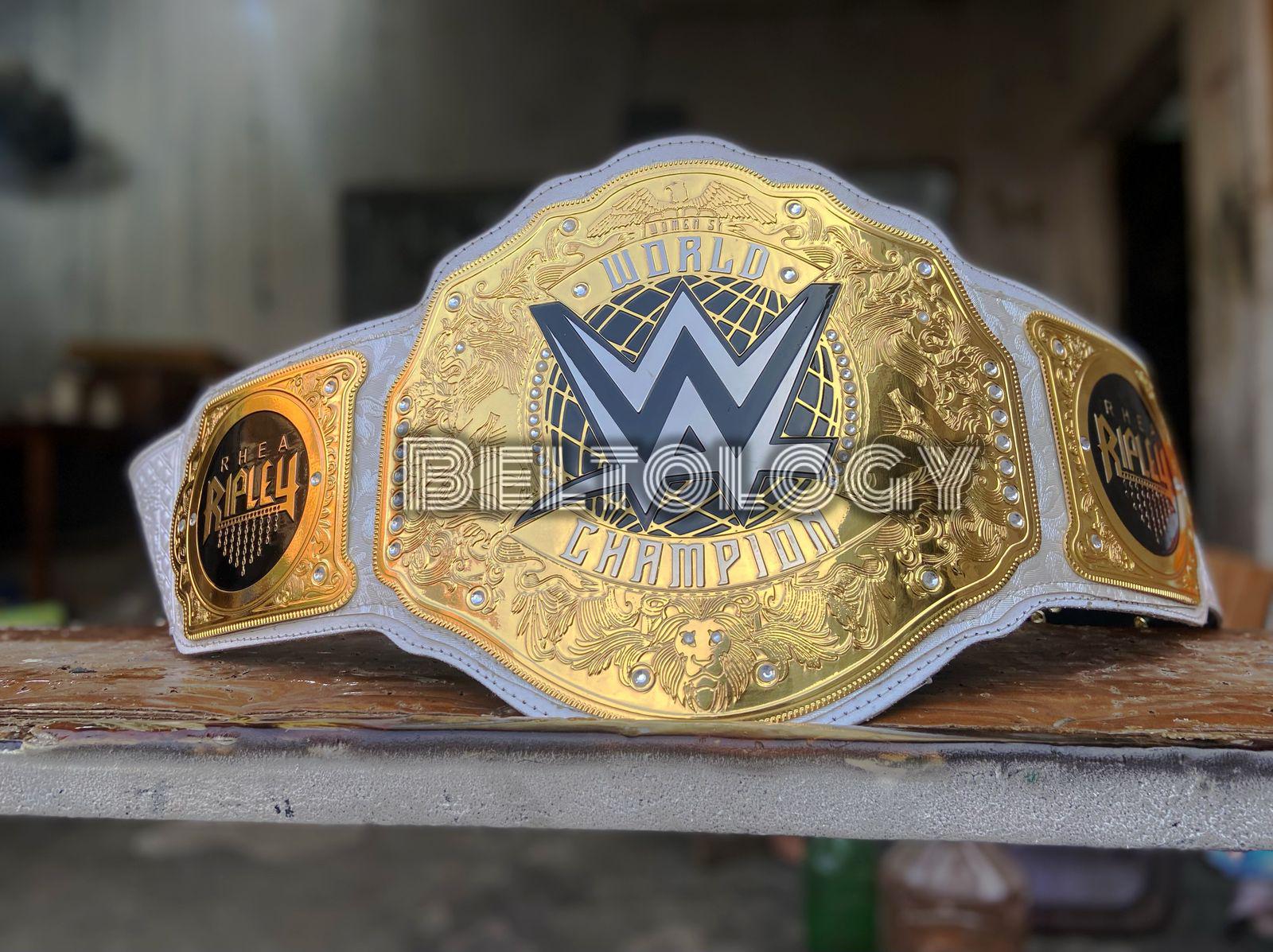 Women's Heavyweight Rhea Ripley Championship Wrestling Title Belt Brass Adult