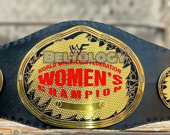 New W.WF Women World Championship Wrestling Replica Belt Brass