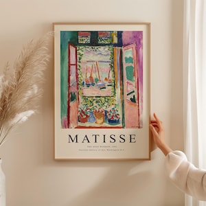 Matisse The Open Window Print, Colorful Garden Art, Impressionist Decor, Vintage Art Poster, Framed Poster