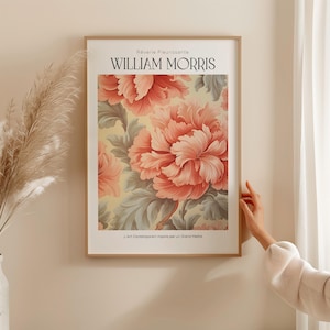 Arte Floral William Morris, Estampa Botânica Vintage, Decoração de Parede com Flores, Ilustração da Natureza, Pôster emoldurado