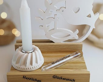 Communion/Confirmation Gift | Wooden Dove Decoration Set by Raysin | Personalized Christening Gift | Money Gift - Wish Fulfillment