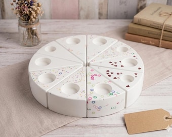 Decorative birthday cake (B-grade), Raysin pastel candle holder cake, handmade unique piece with character, sustainable gift casting powder