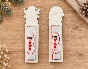 Chocolate bar holder for Christmas | Santa Claus or reindeer | St. Nicholas' Day gift for children, colleagues & teachers