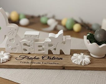 Easter decorations by Raysin Wood, Modern Easter Bunny Set, Spring Table Decoration White, Gift for Loved Ones, Handmade with Heart & Humor