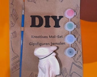 DIY dragon craft kit from KeraFun – creative kit for painting with plaster figure, paints & brushes – gift idea for children and fantasy fans