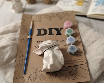 DIY dragon craft kit from KeraFun – creative kit for painting with plaster figure, paints & brushes – gift idea for children and fantasy fans