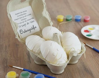Easter Egg Painting Set for Kids, DIY Easter Crafts with Paints & Brushes, Personalized Easter Gift, Creative Easter Decoration Craft Kit Egg