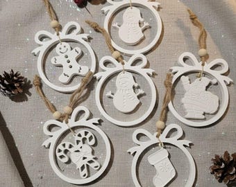 Handmade Christmas Ornament Pendant Set | Raysin Venusarm | Rustic Christmas Tree Decorations | Gift Idea