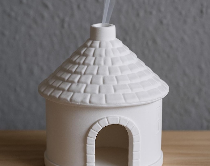 Featured listing image: Casting clay incense house | Raysin – Handmade scented house for cozy winter evenings, Scandinavian decoration, Christmas gift idea