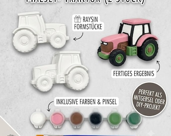 Tractor Craft Kit for Kids – Party Favor / DIY Casting Set (Raysin) – Creative Activity & Gift Idea for Children's Birthdays