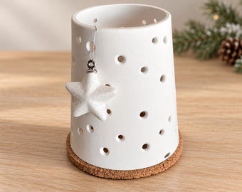 LED light dome with dots | White decoration made from Venus arm | Winter and Christmas decoration with LED light