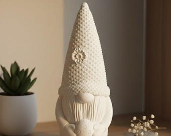 Gnome Decor Scandinavian Style – Handmade Gnome with Egg – Minimalist Easter Decoration – Spring Decoration Gift Idea – Hygge Style