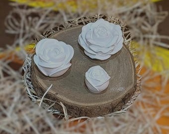 KeraFun Rose Set (3 pieces) | Raysin | Flower decoration | Decorative blossom
