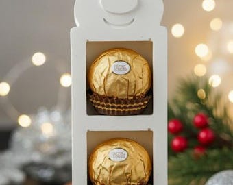Reindeer Ferrero Küsschen Holder from Raysin – Sweet Christmas Gift & Table Decoration with Heart, Handmade Secret Santa Gift, Advent Calendar