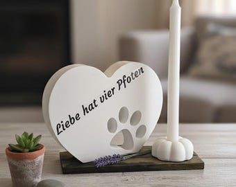 Deep sorrow, eternal love | Pet memorial stone, comforting gift for dogs and cats, farewell, Raynaud's/Venus arm paw print, pet grave decoration