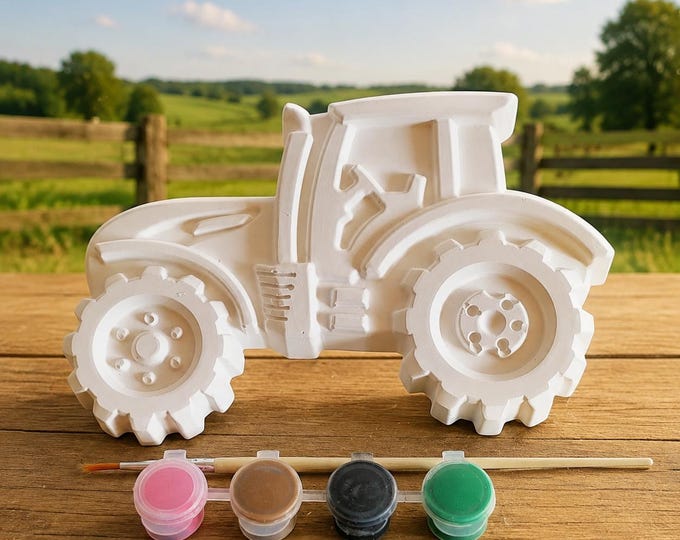 Featured listing image: Tractor painting set made of casting powder – large or two small figures