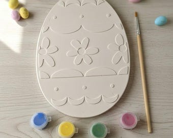 DIY Easter Painting Kit: Creative Plaster Egg Painted with Love | Raysin Decoration Set for Kids & Adults | Personalized Easter Gift Craft