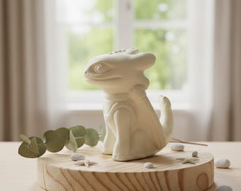 Dragon figurine, decorative sculpture, ceramic, minimalist, gift idea, fantasy, home accessory, handmade, magical