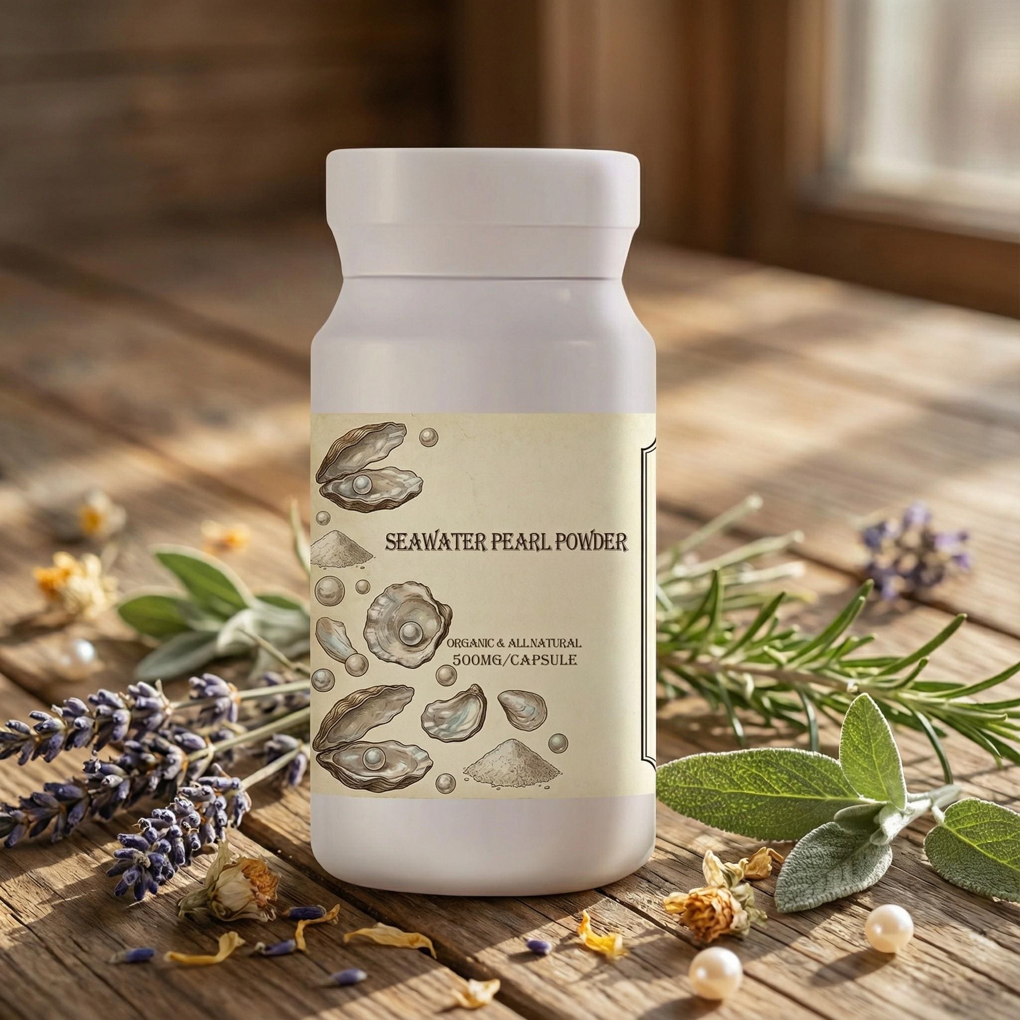 Organic Pearl Powder Capsules, NON-GMO Supplement, 500mg/capsule