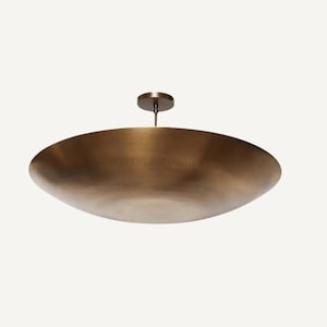 Contemporary Flush Mount Ceiling Light - Mid Century Modern Gold Bowl Chandelier