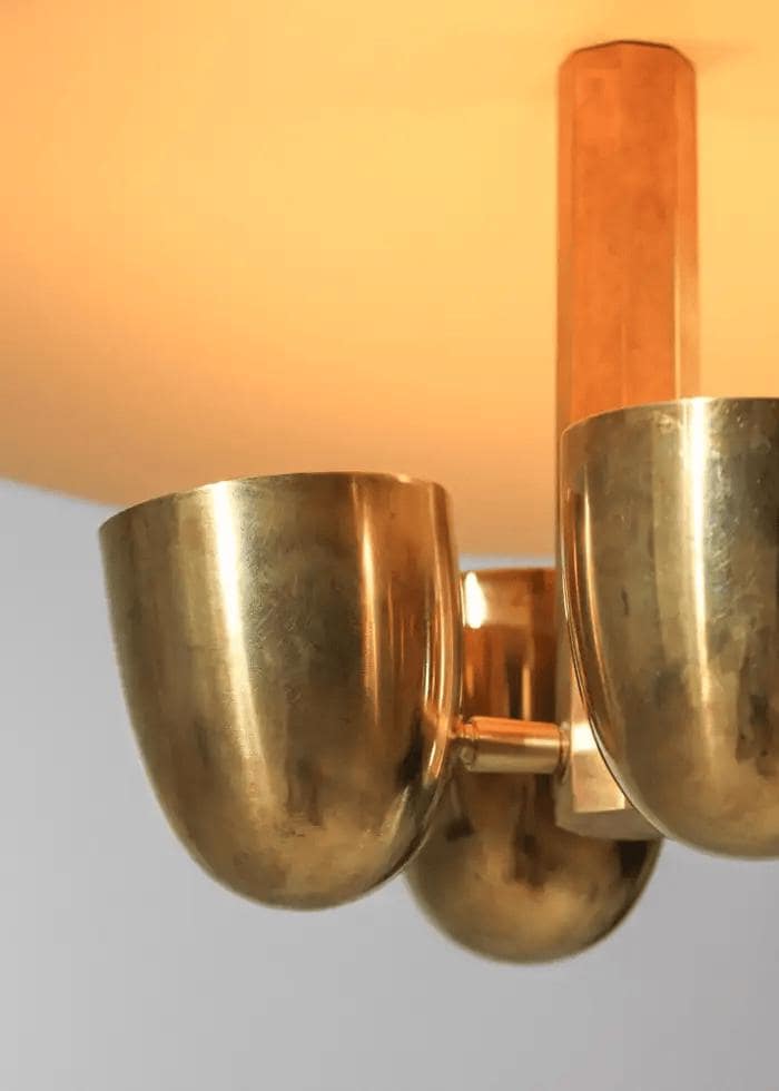 イタリア製真鍮製スプートニクシャンデリア：ミッドセンチュリーモダン