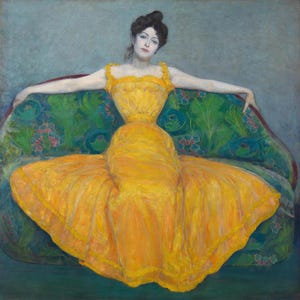 Max Kurzweil / Dama en Gelb / Impresión de Bellas Artes