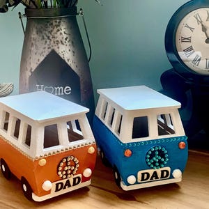 Neuheit Camper Van aus Holz ideal als Geschenk für Papa Väter misst 16.3x10x13cm