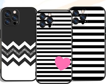 Bold Black White Stripes custom Phone Cases for iPhone, Samsung & Google Pixel – Unique Art Designs