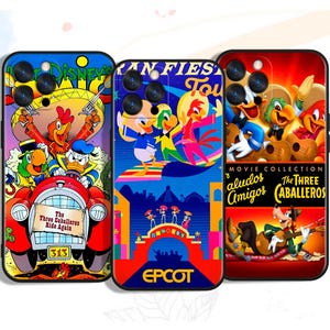 Custom Three Caballeros Cartoon Phone Cases for iPhone, Samsung & Google Pixel – Unique Art Designs
