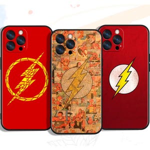 Superhjälte Speed Force Bolt Emblem anpassade telefonskal för iPhone, Samsung och Google Pixel – Unika konstdesigner
